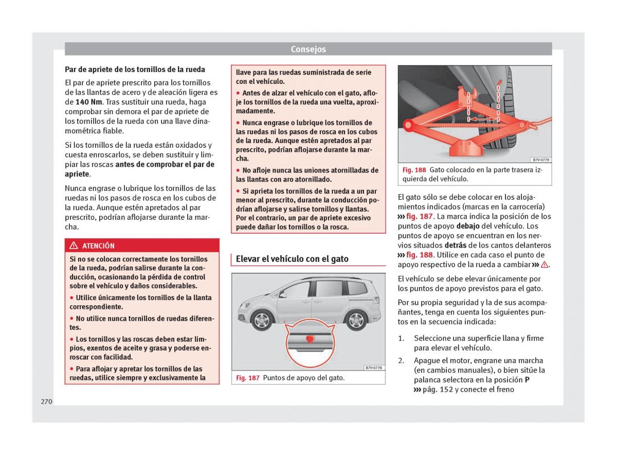 Seat Alhambra II 2 manual del propietario / page 272