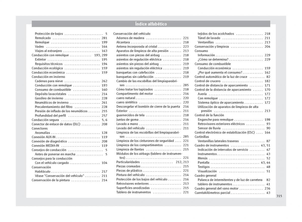 Seat Alhambra II 2 manual del propietario / page 317