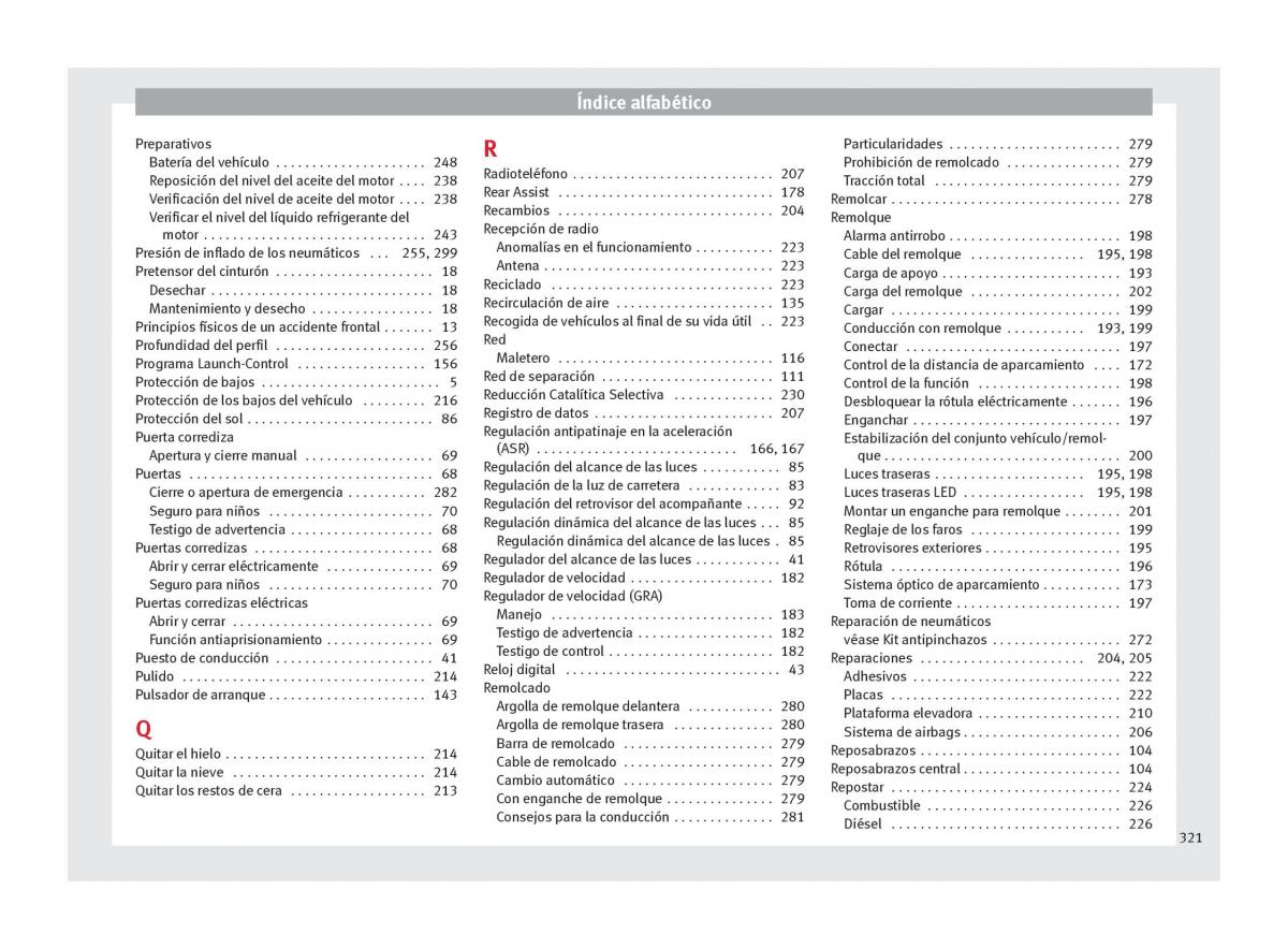 Seat Alhambra II 2 manual del propietario / page 323