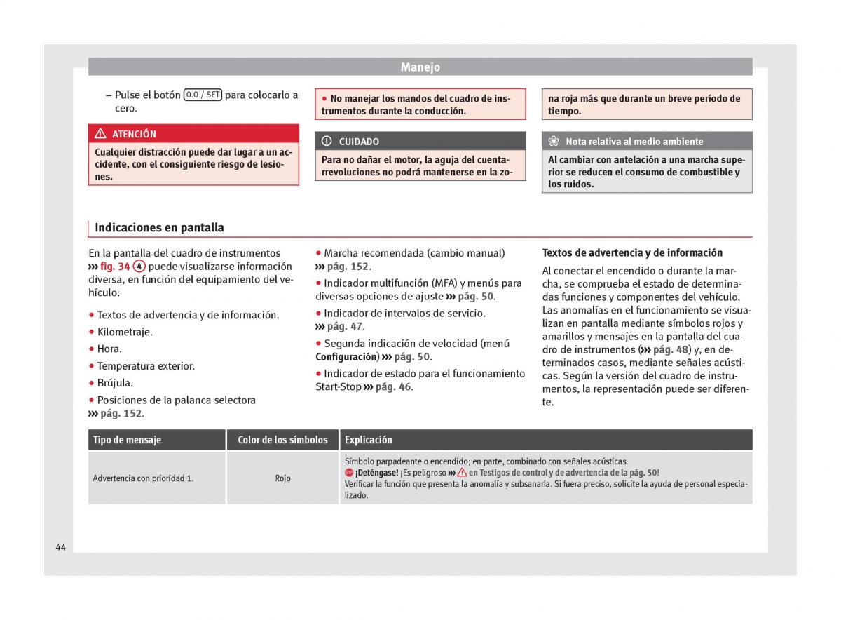 Seat Alhambra II 2 manual del propietario / page 46