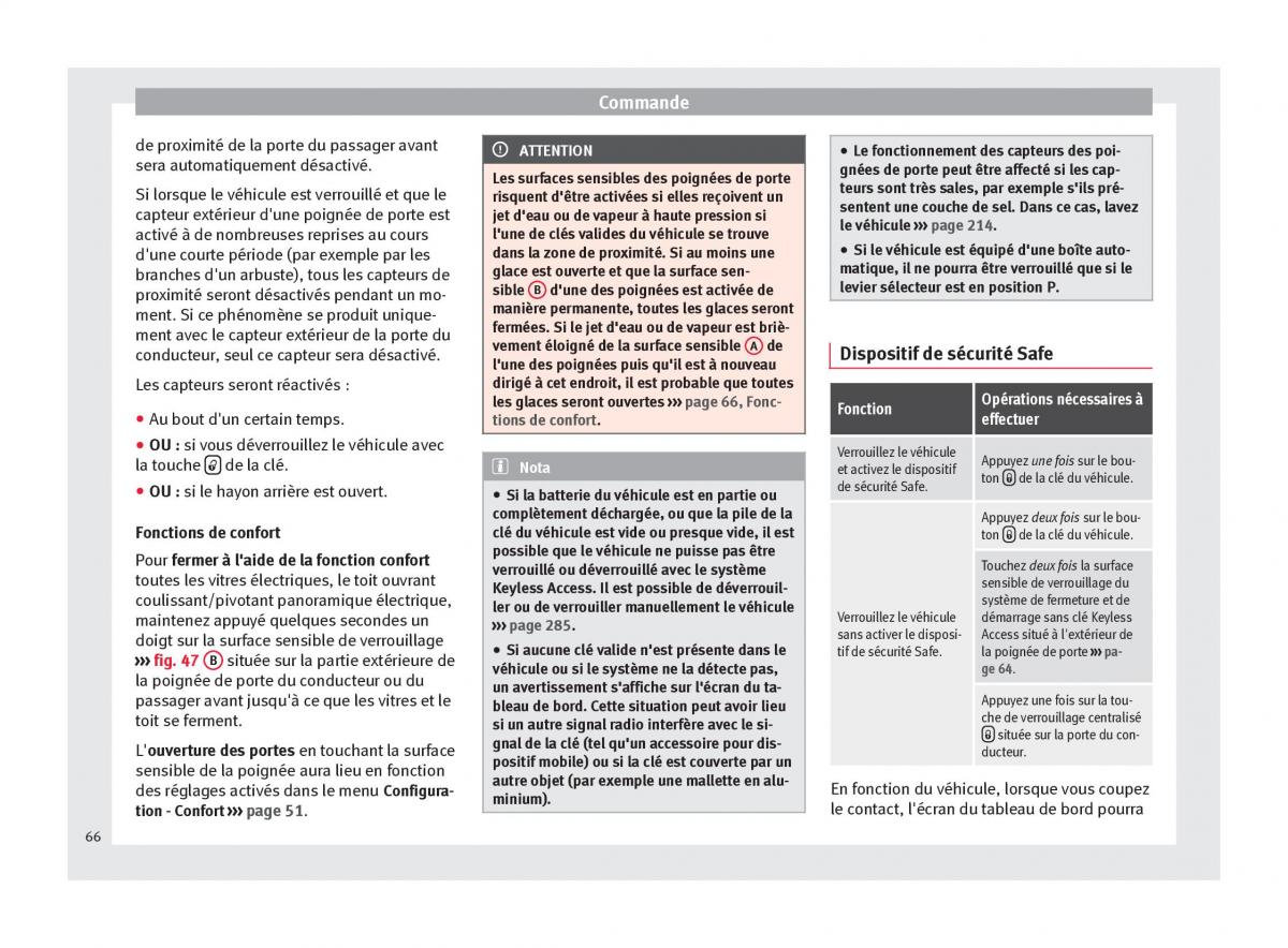 Seat Alhambra II 2 manuel du proprietaire / page 68