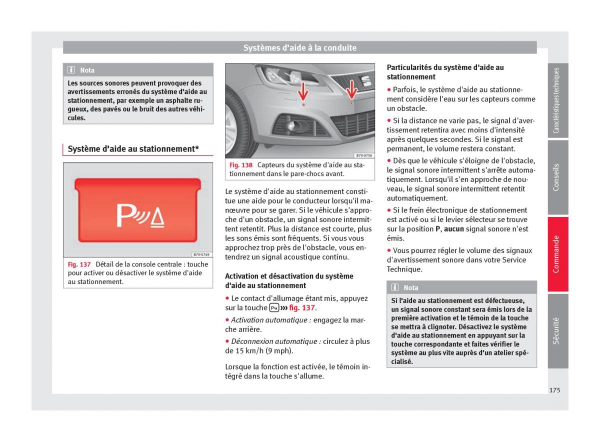 Seat Alhambra II 2 manuel du proprietaire / page 177