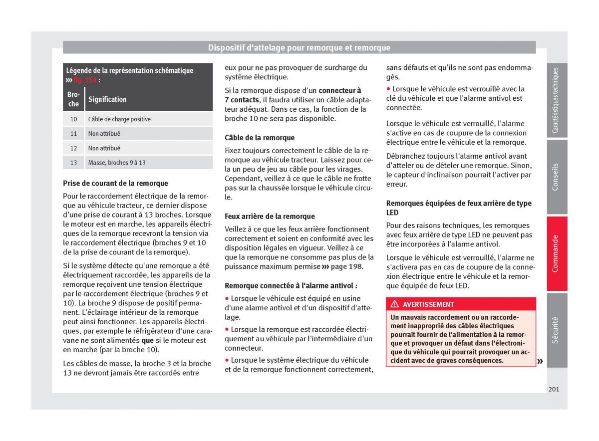 Seat Alhambra II 2 manuel du proprietaire / page 203