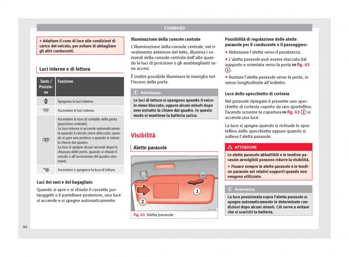 Seat Alhambra II 2 manuale del proprietario / page 86