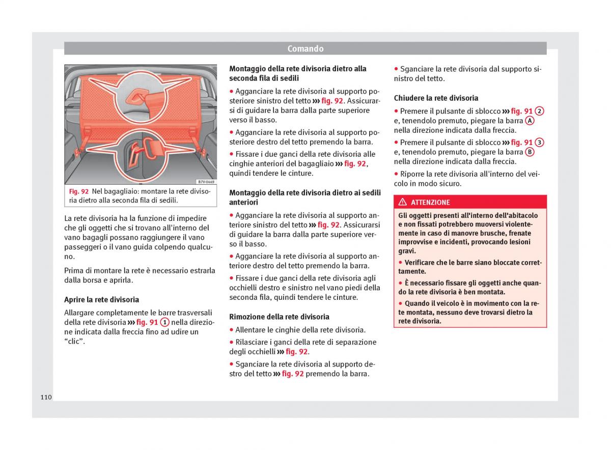 Seat Alhambra II 2 manuale del proprietario / page 112