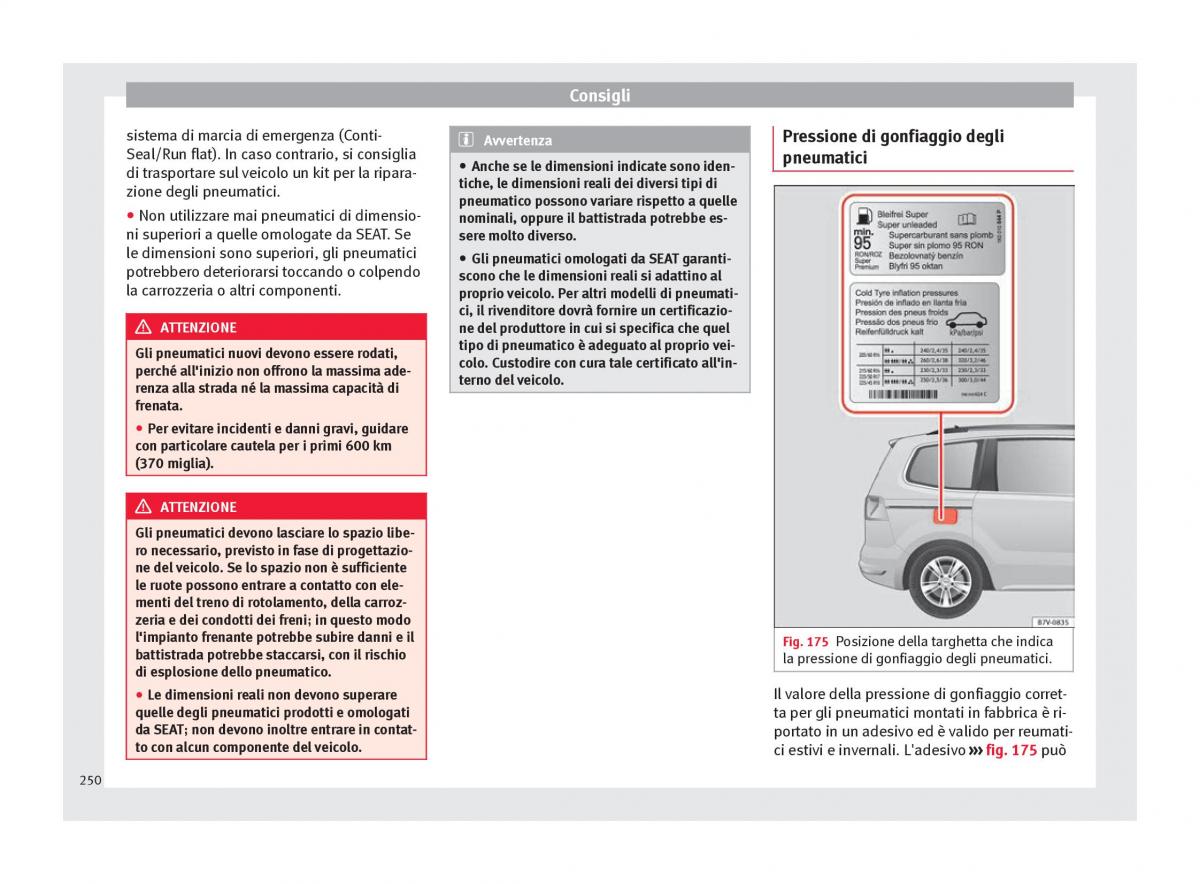 Seat Alhambra II 2 manuale del proprietario / page 252