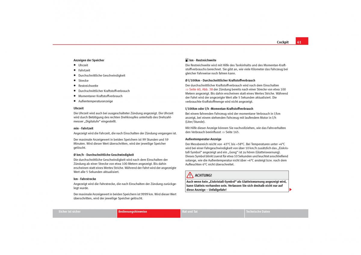 Seat Cordoba II 2 Handbuch / page 63