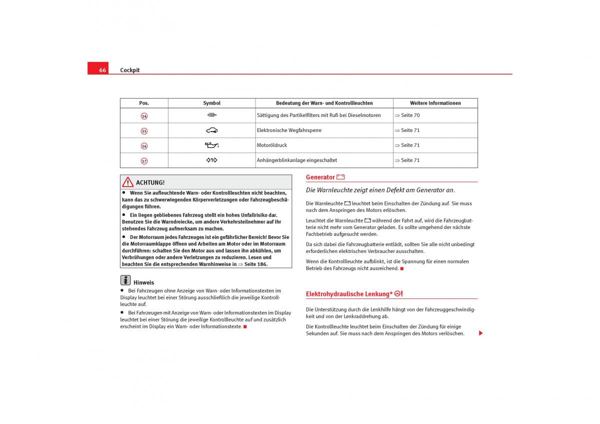 Seat Cordoba II 2 Handbuch / page 68