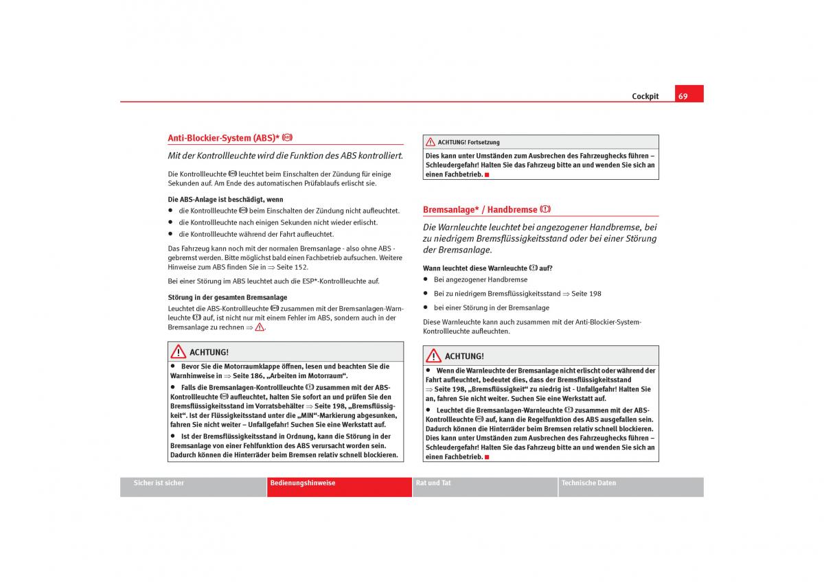 Seat Cordoba II 2 Handbuch / page 71