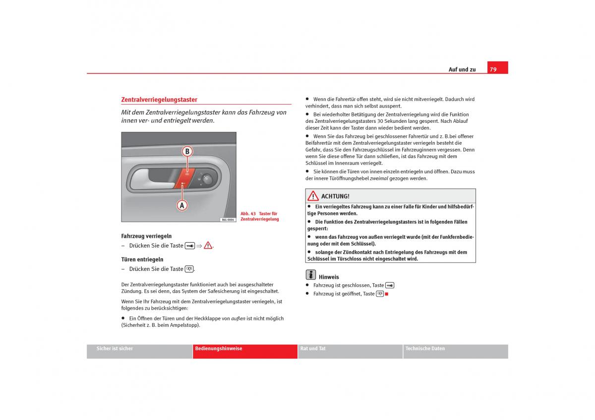 Seat Cordoba II 2 Handbuch / page 81