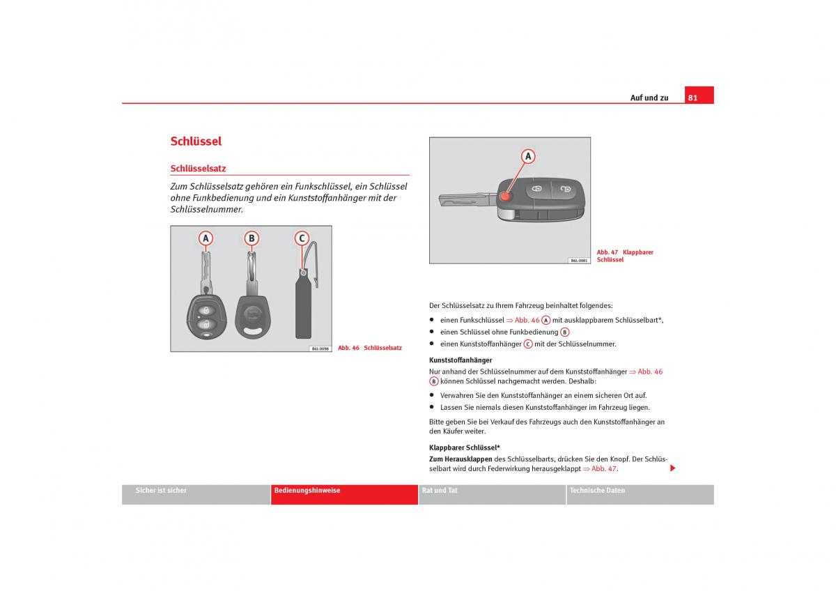 Seat Cordoba II 2 Handbuch / page 83