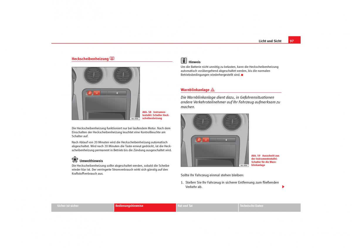 Seat Cordoba II 2 Handbuch / page 99