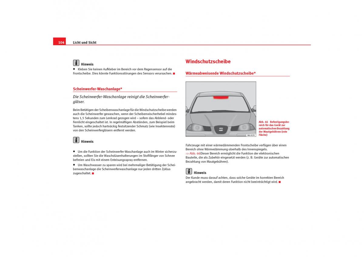 Seat Cordoba II 2 Handbuch / page 106