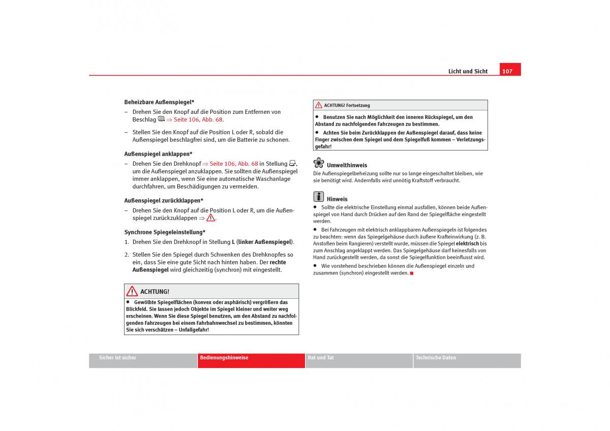 Seat Cordoba II 2 Handbuch / page 109