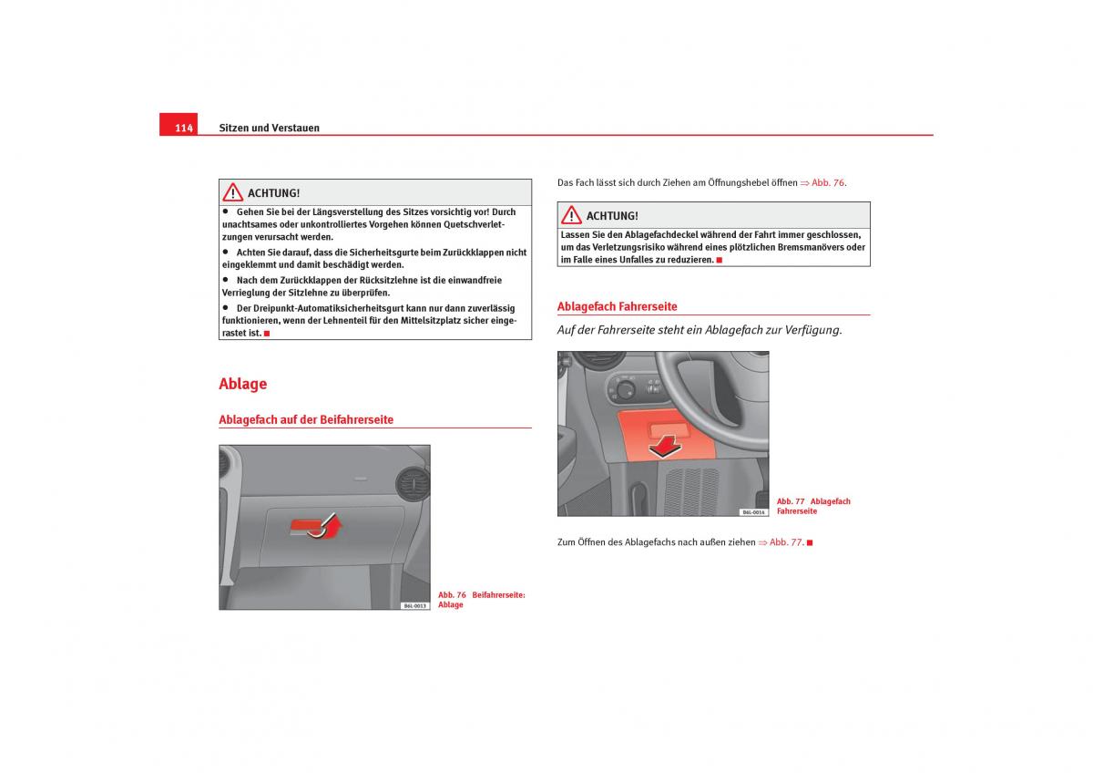 Seat Cordoba II 2 Handbuch / page 116