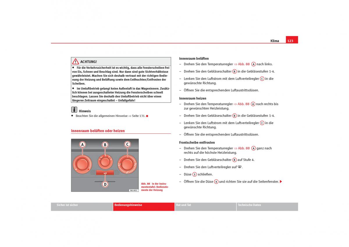 Seat Cordoba II 2 Handbuch / page 125