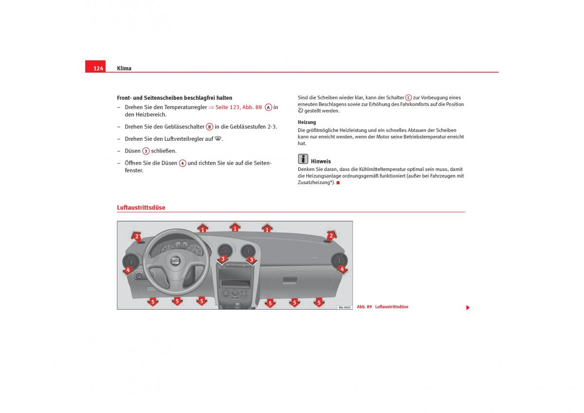 Seat Cordoba II 2 Handbuch / page 126