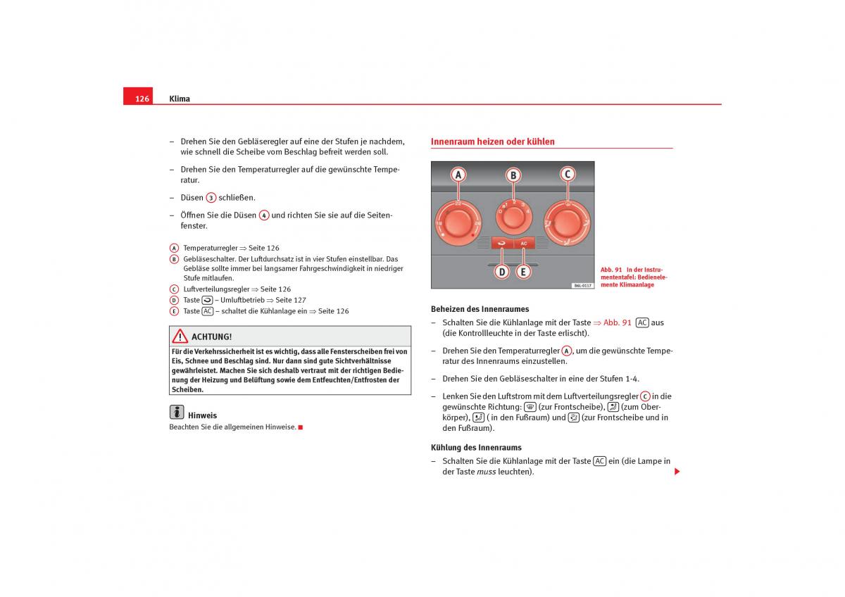 Seat Cordoba II 2 Handbuch / page 128