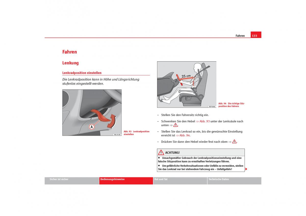 Seat Cordoba II 2 Handbuch / page 135