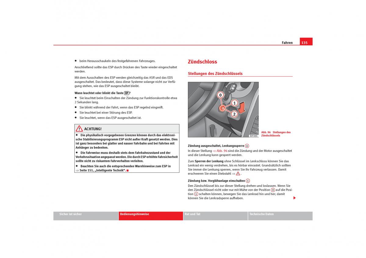 Seat Cordoba II 2 Handbuch / page 137