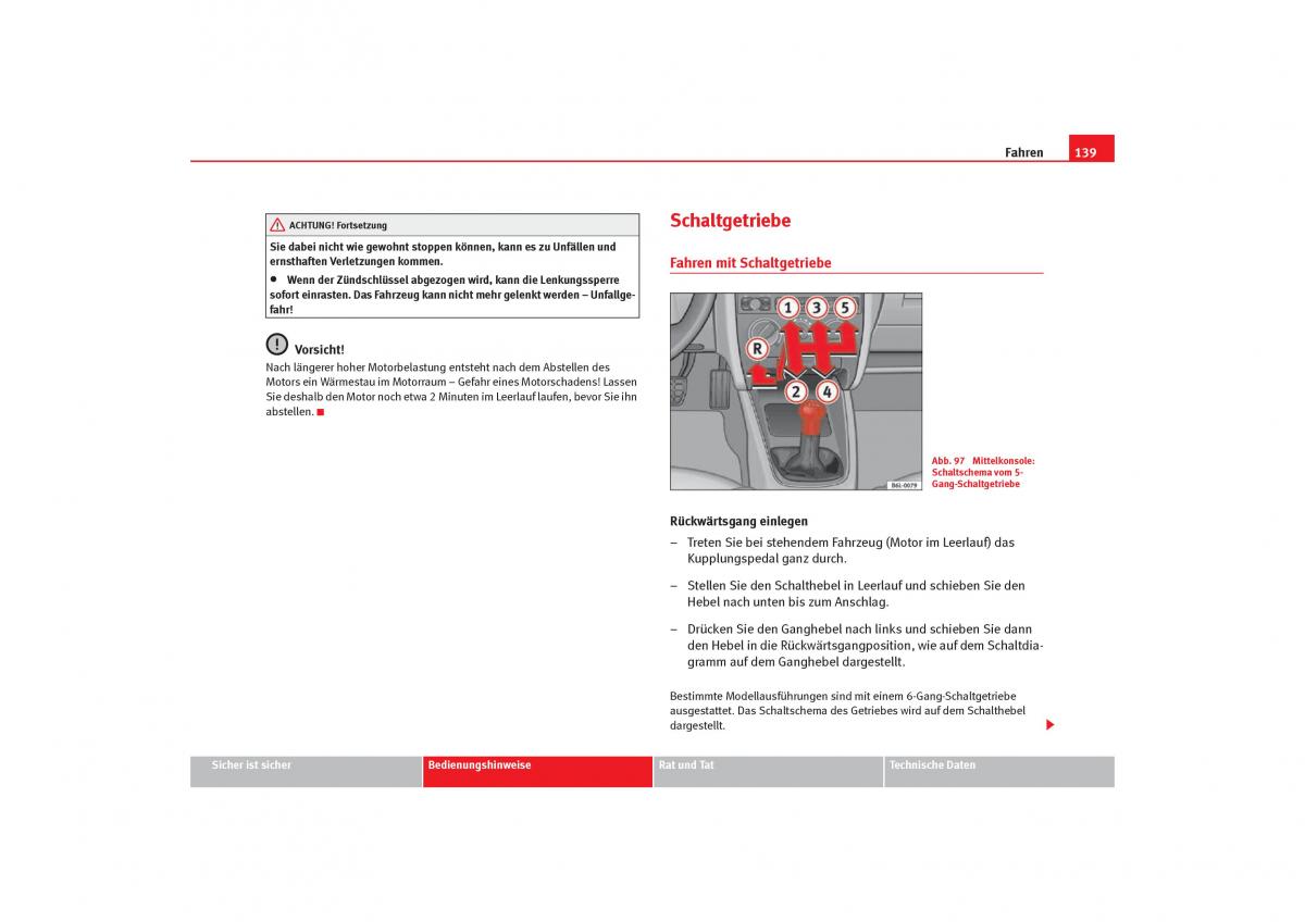 Seat Cordoba II 2 Handbuch / page 141