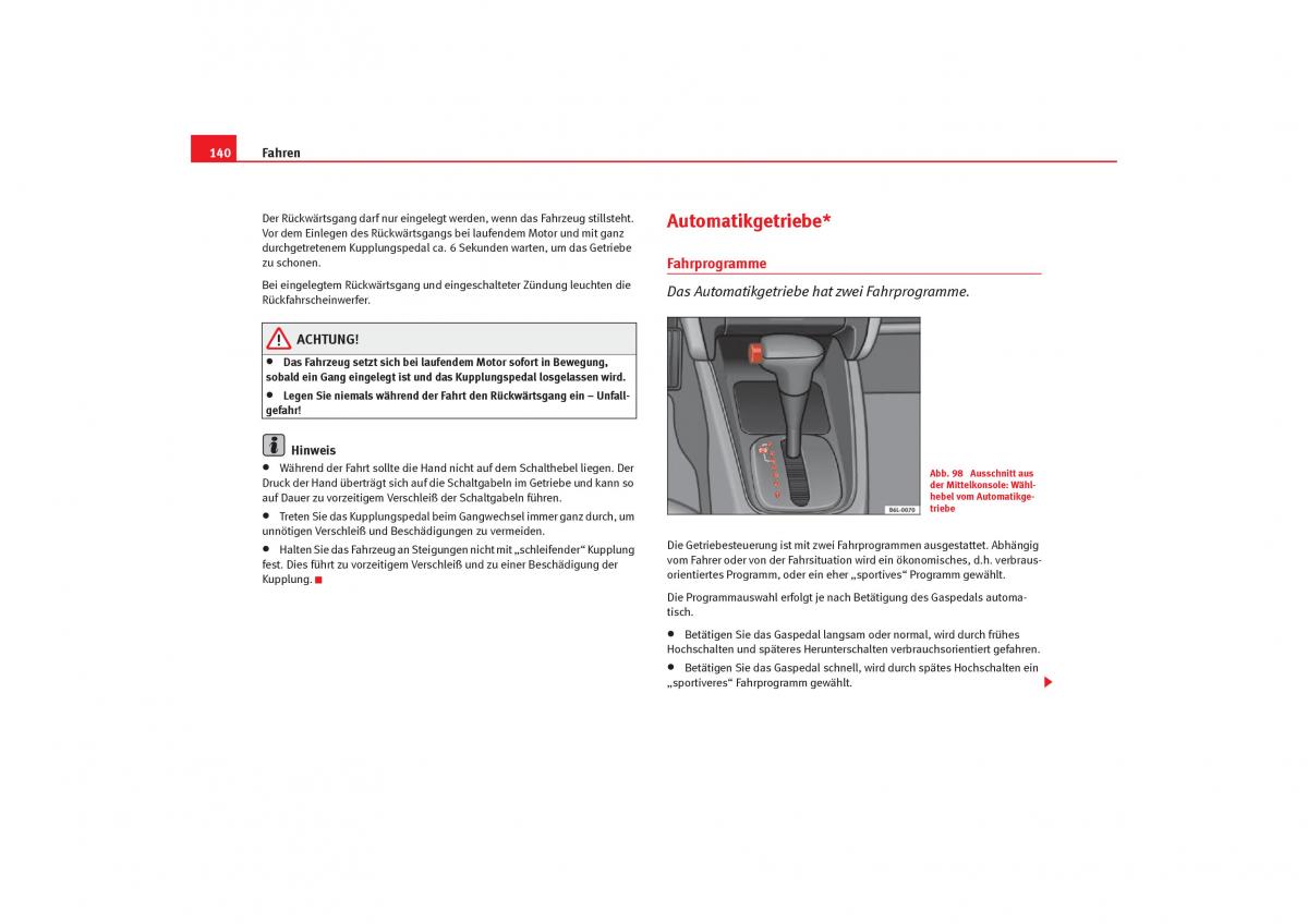 Seat Cordoba II 2 Handbuch / page 142