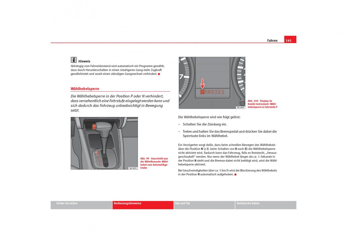 Seat Cordoba II 2 Handbuch / page 143