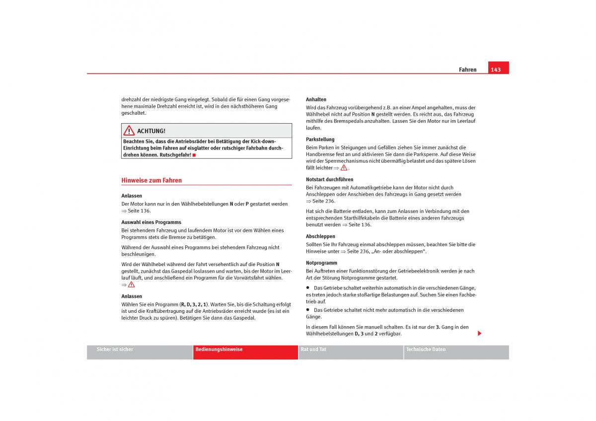 Seat Cordoba II 2 Handbuch / page 145