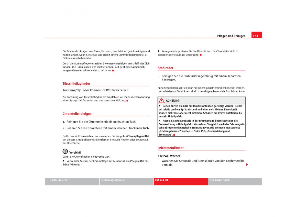 Seat Cordoba II 2 Handbuch / page 175