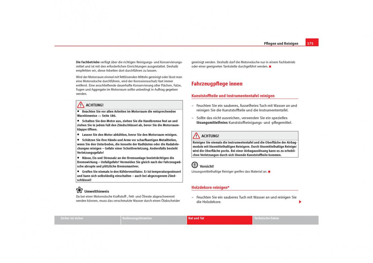 Seat Cordoba II 2 Handbuch / page 177