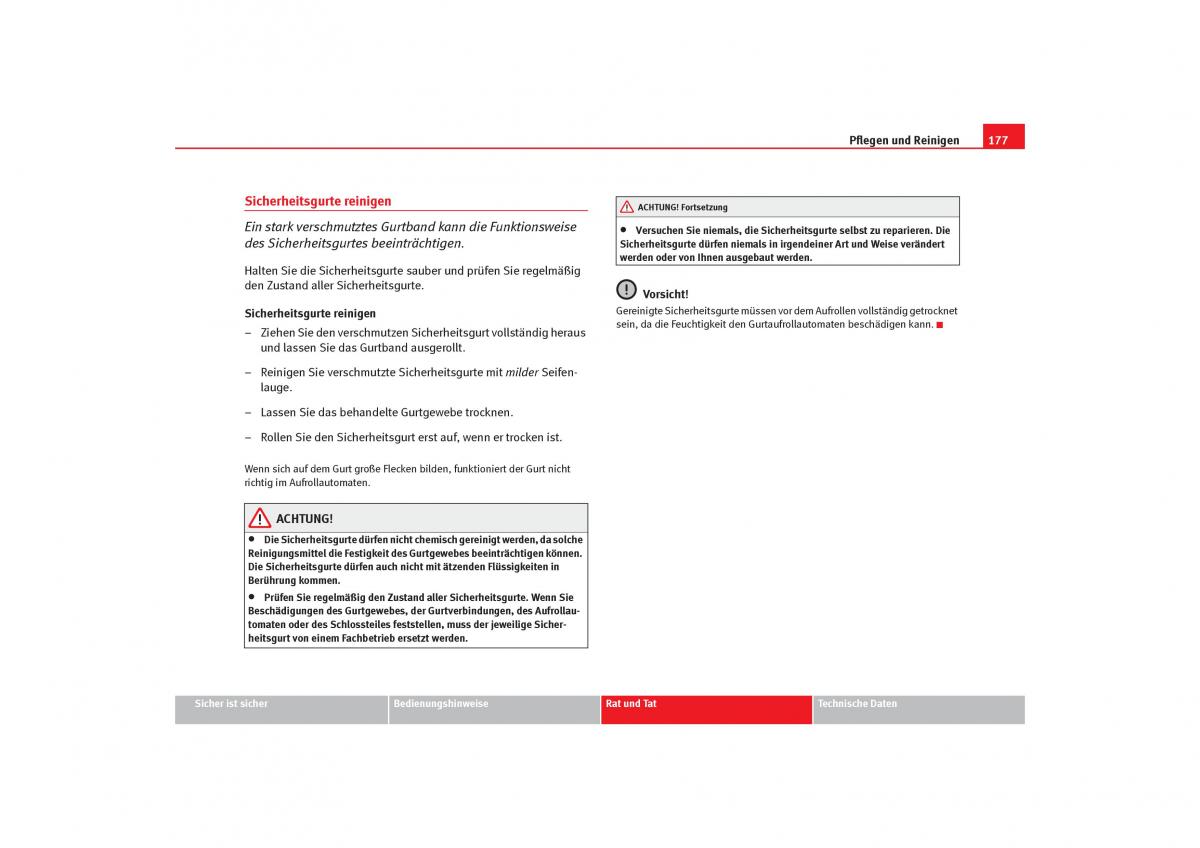 Seat Cordoba II 2 Handbuch / page 179