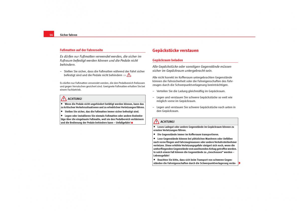 Seat Cordoba II 2 Handbuch / page 18