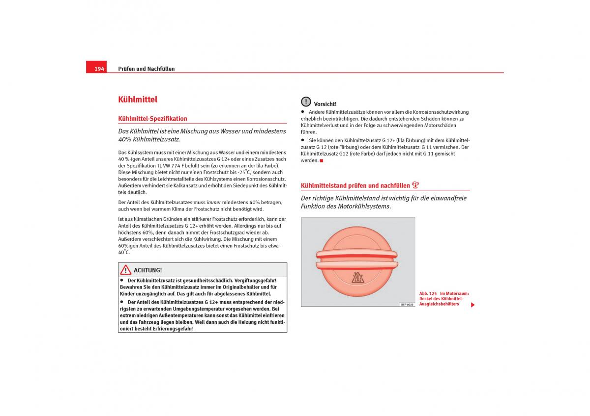 Seat Cordoba II 2 Handbuch / page 196