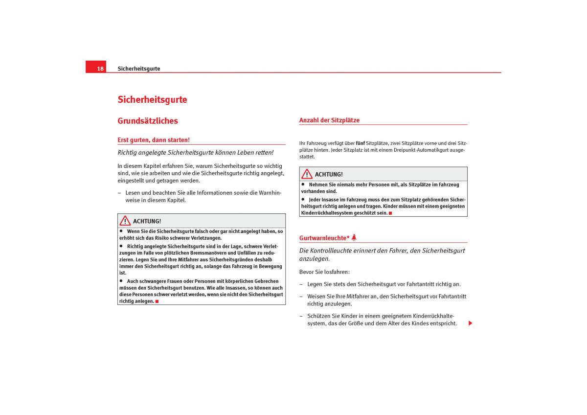 Seat Cordoba II 2 Handbuch / page 20