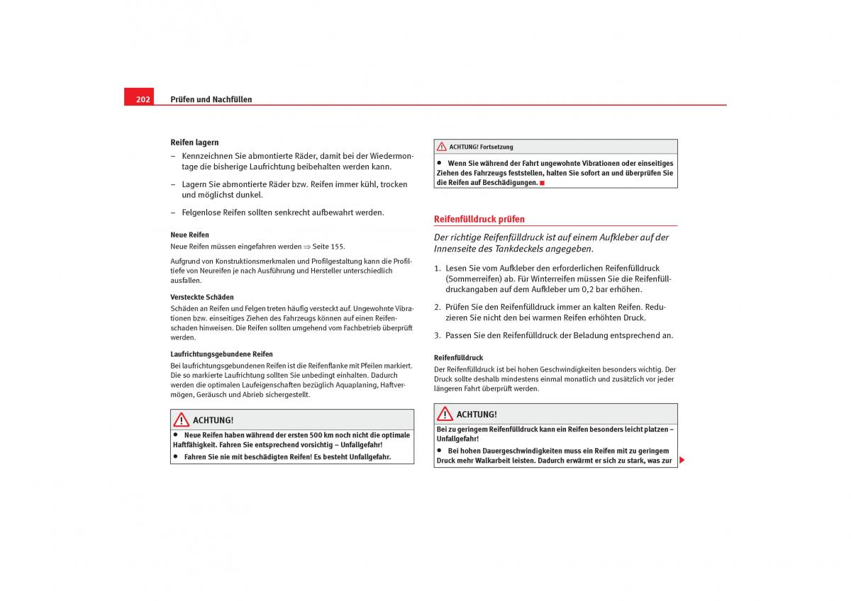 Seat Cordoba II 2 Handbuch / page 204