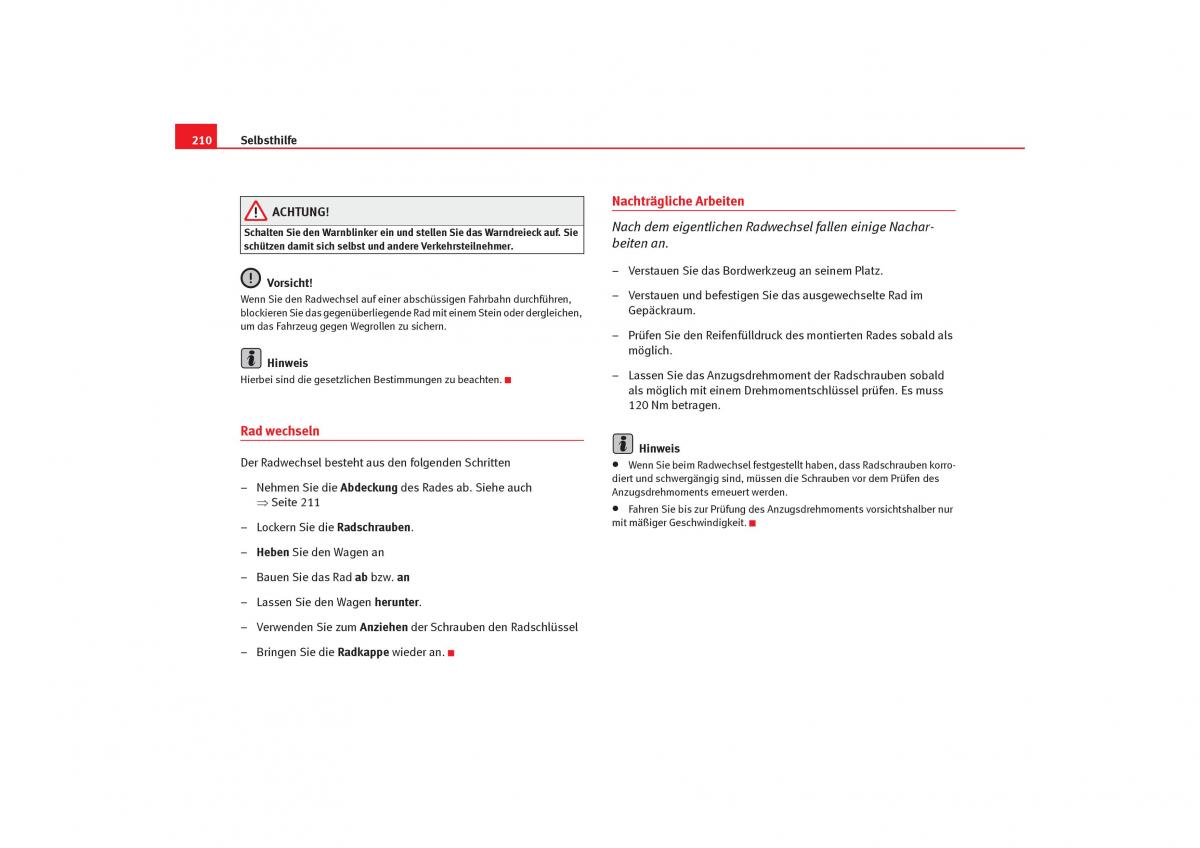 Seat Cordoba II 2 Handbuch / page 212