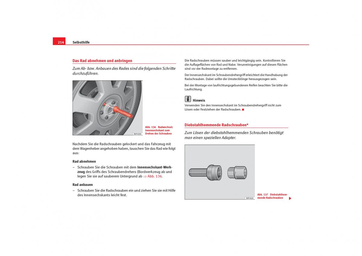 Seat Cordoba II 2 Handbuch / page 216