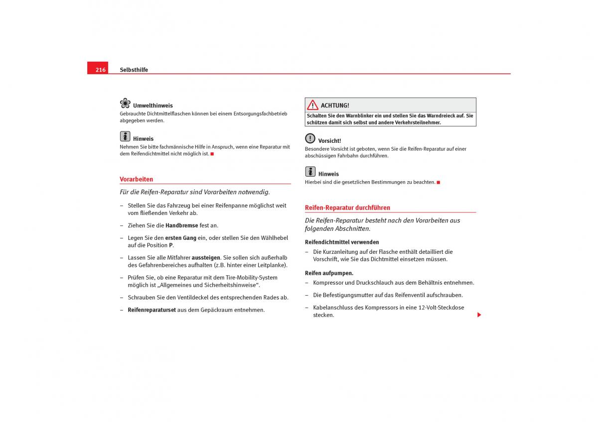 Seat Cordoba II 2 Handbuch / page 218