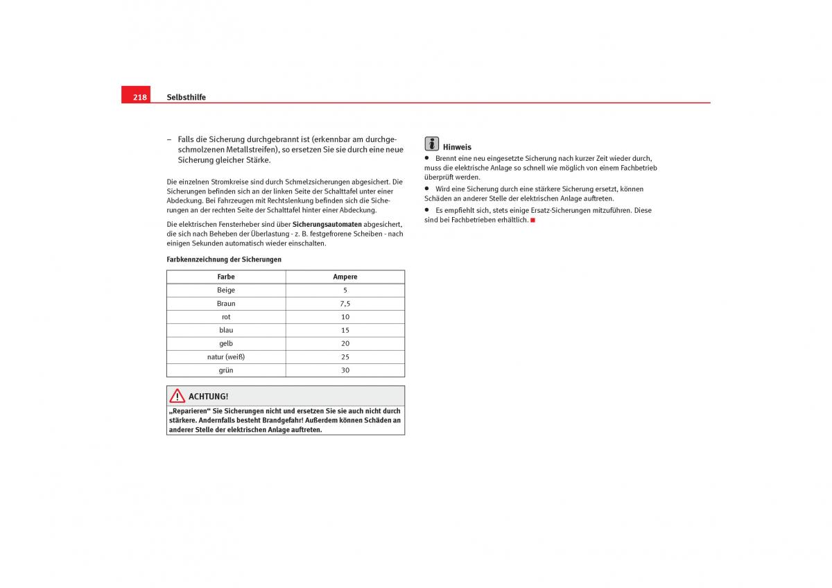 Seat Cordoba II 2 Handbuch / page 220