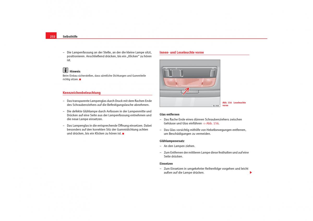 Seat Cordoba II 2 Handbuch / page 234