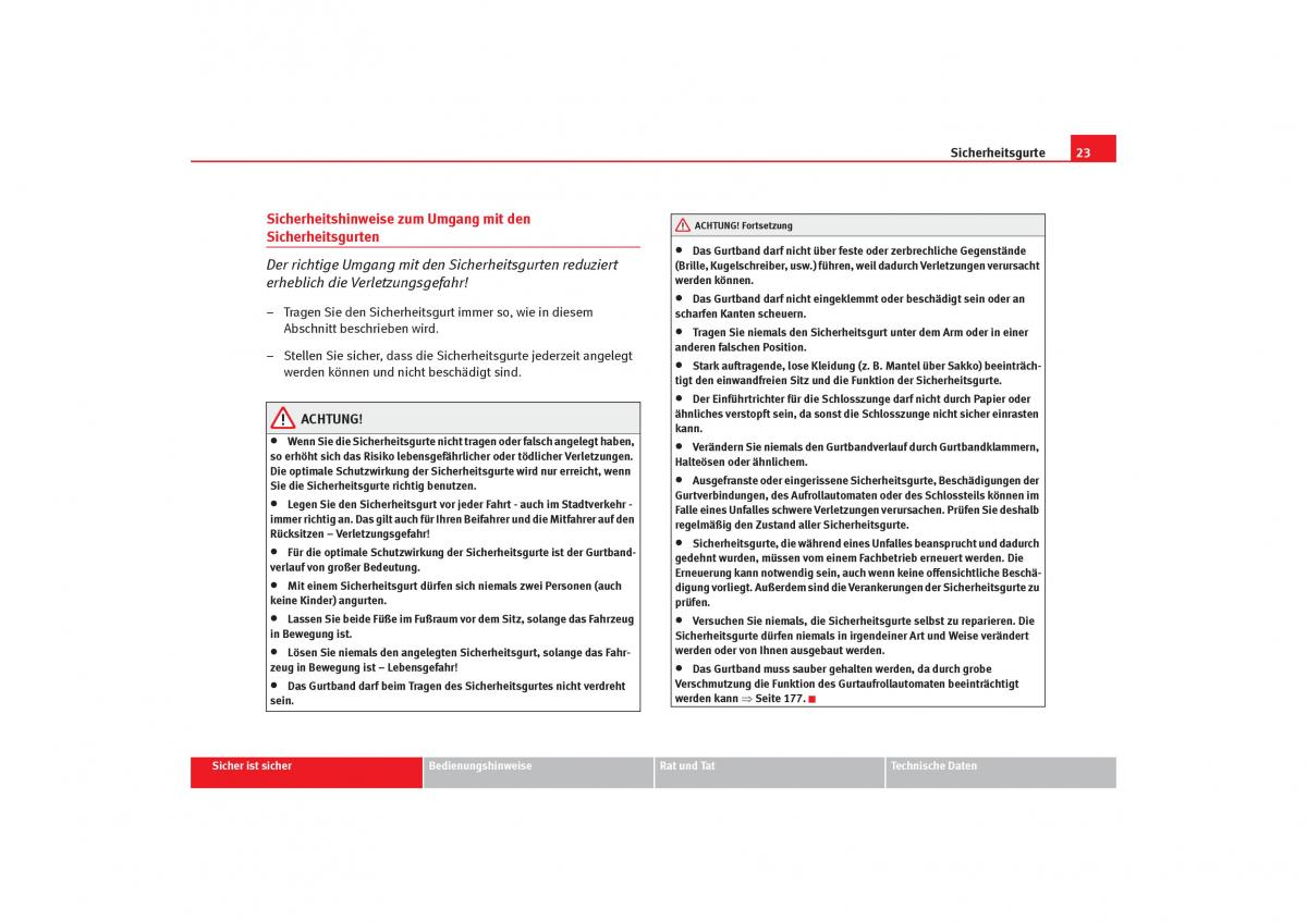 Seat Cordoba II 2 Handbuch / page 25