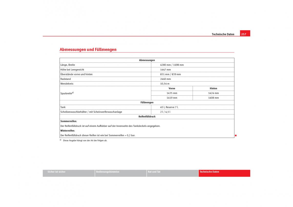 Seat Cordoba II 2 Handbuch / page 259