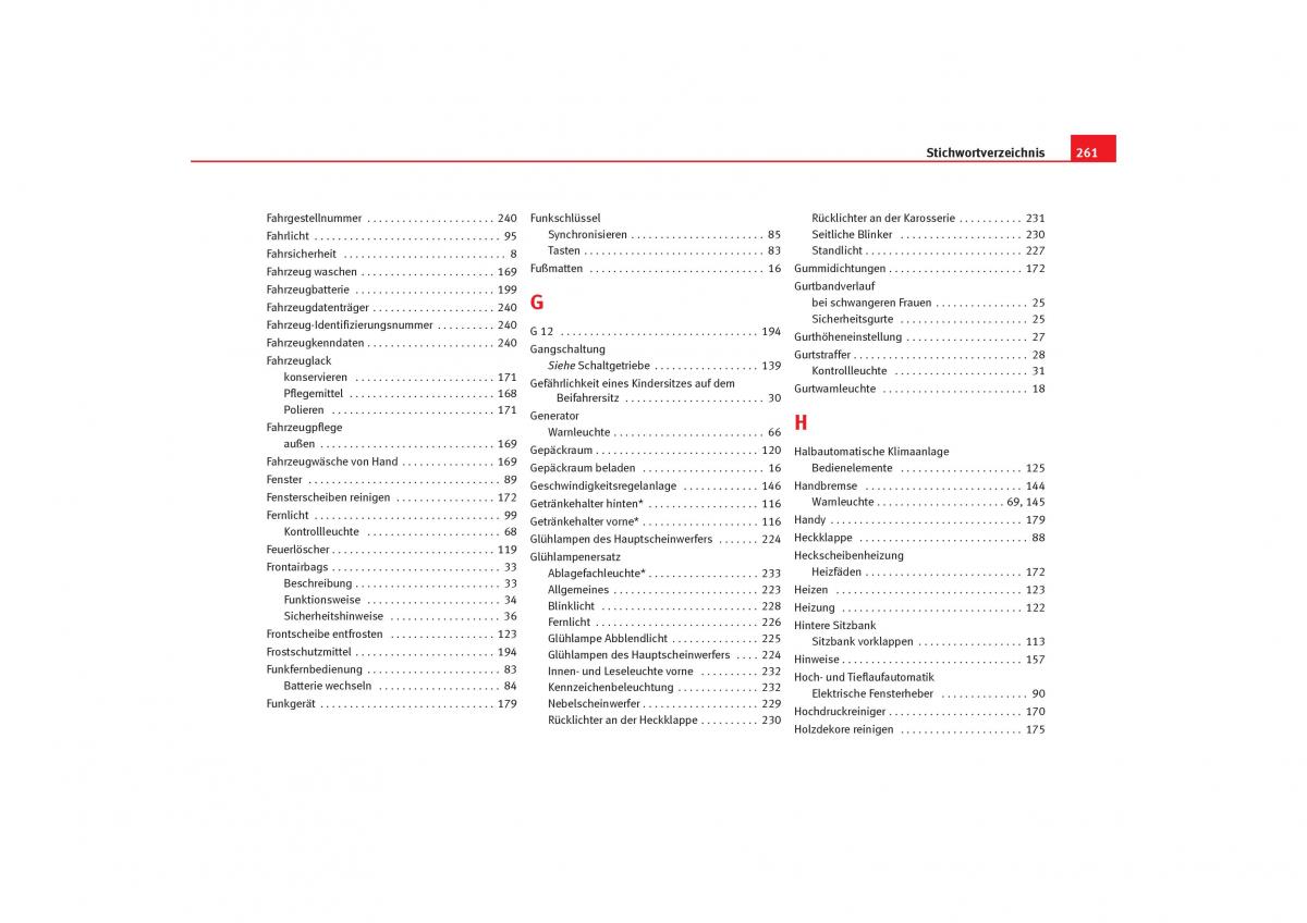 Seat Cordoba II 2 Handbuch / page 263