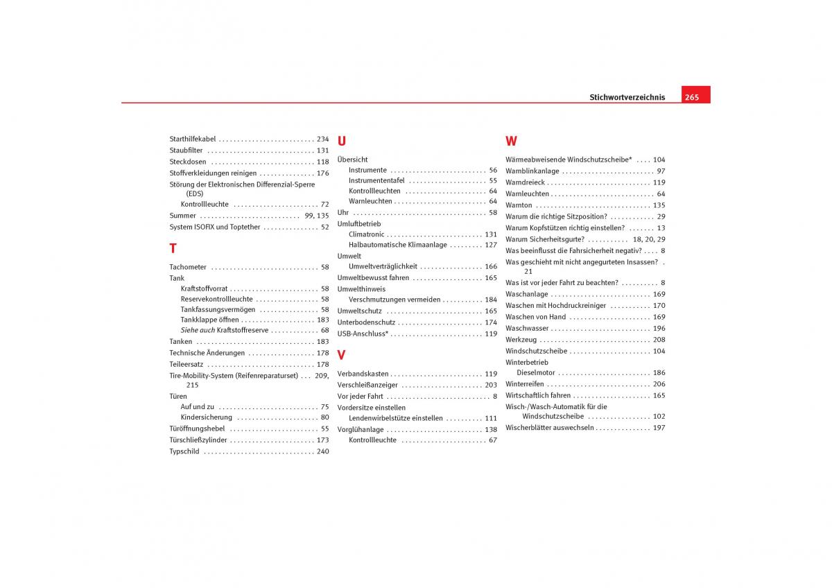 Seat Cordoba II 2 Handbuch / page 267