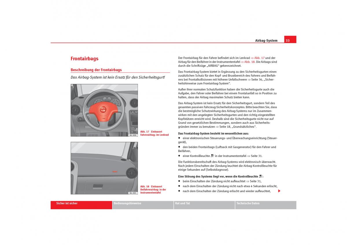 Seat Cordoba II 2 Handbuch / page 35