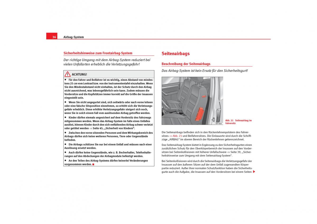 Seat Cordoba II 2 Handbuch / page 38