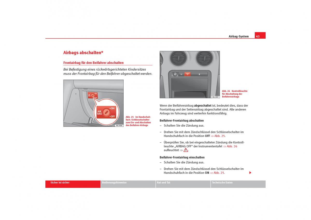 Seat Cordoba II 2 Handbuch / page 45