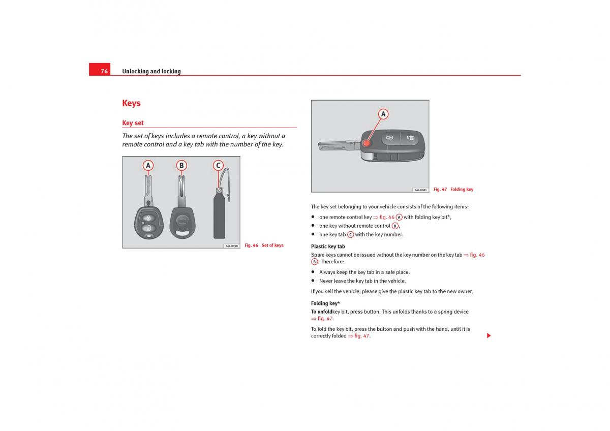 Seat Cordoba II 2 owners manual / page 78