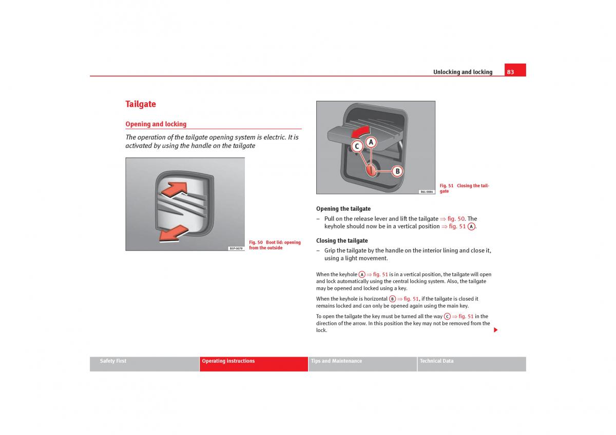 Seat Cordoba II 2 owners manual / page 85