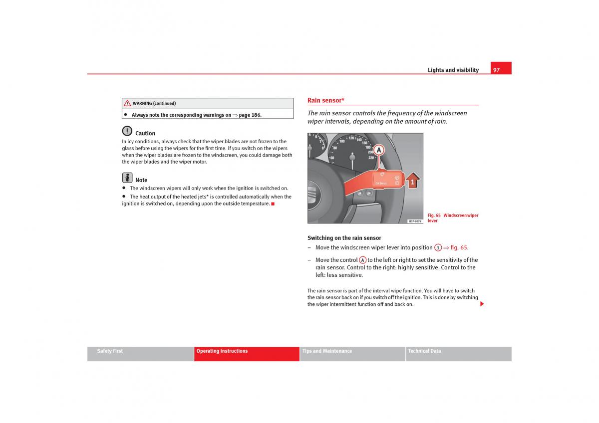 Seat Cordoba II 2 owners manual / page 99